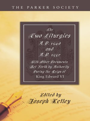 cover image of Two Liturgies, A.D. 1549 and A.D. 1552